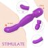 Vibromasseur Iris chauffant 2 moteurs (violet)
