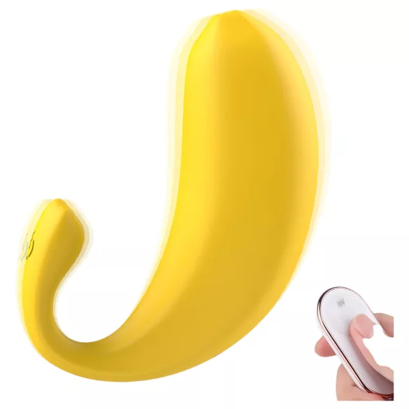 Sex HD - œuf vibrant connecté forme banane - jaune