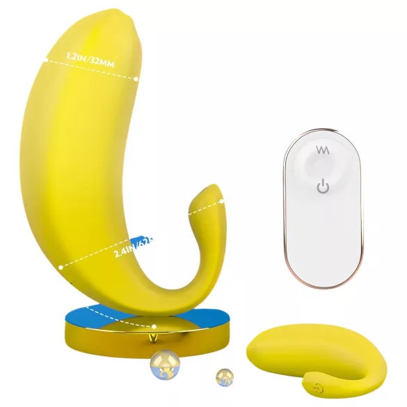 Sex HD - œuf vibrant connecté forme banane - jaune