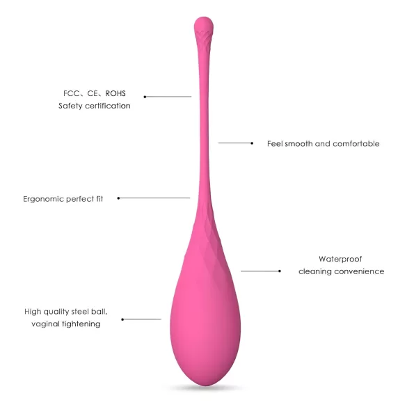 Sex HD Eggs - Boules de Kegel - Set 6 pièces - silicone rose