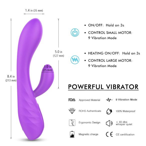 Sex HD Muses - vibromasseur rechargeable étanche - violet