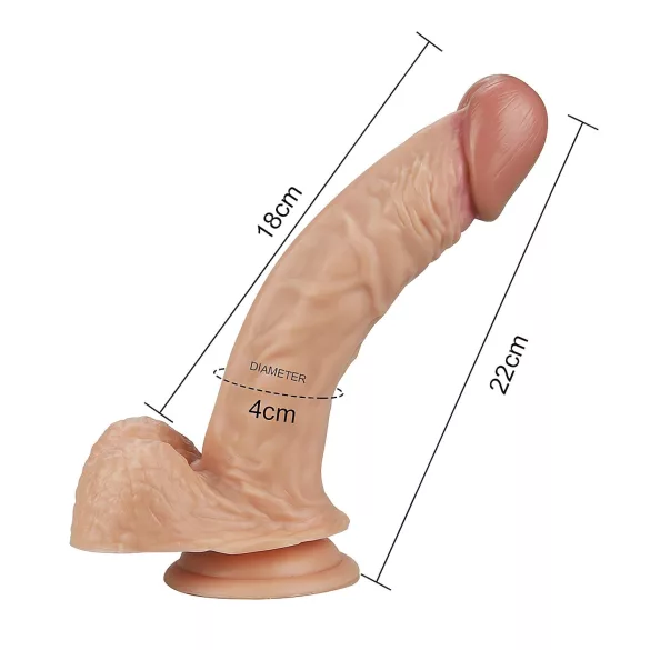 Lovetoy Real Extreme - gode ceinture point G réaliste - 21 cm - chair