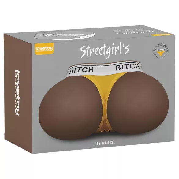 Lovetoy Streetgirl's 12 - torse de vagin artificiel et string (teint naturel foncé)