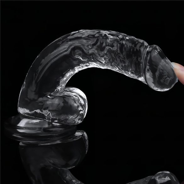 Lovetoy Flawless Clear - dildo ventouse - 19cm (transparent)