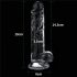 Lovetoy Flawless Transparent - Dildo ventouse 19cm (transparent)