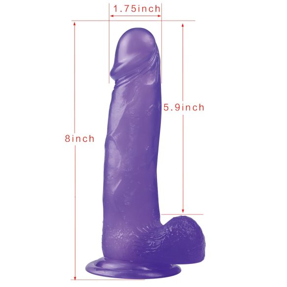 Lovetoy - gode ventouse - réaliste - silicone violet 20cm