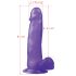 Lovetoy Jelly Studs - ventouse dildo - 20cm (violet)