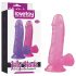 Lovetoy Jelly Studs - Dildo ventouse 15cm (rose)