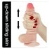Lovetoy Sliding-Skin - Dildo double couche - 18cm (naturel)