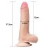 Lovetoy Sliding-Skin - Dildo double couche - 18cm (naturel)