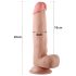 Lovetoy Sliding-Skin - dildo à double couche - 21cm (naturel)