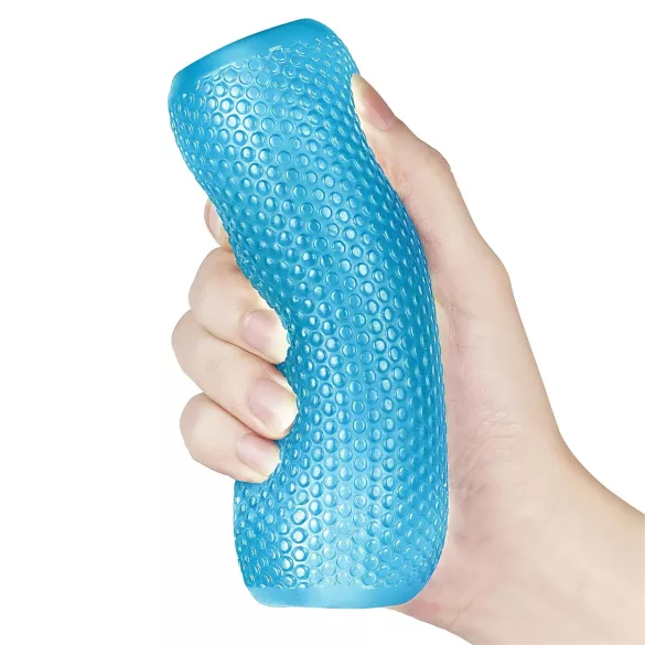 Lovetoy Training Master - Masturbateur nervuré double face (bleu)