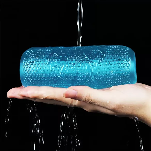 Lovetoy Training Master - Masturbateur nervuré double face (bleu)