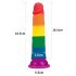 Lovetoy Prider - Dildo réaliste 19cm (arc-en-ciel)