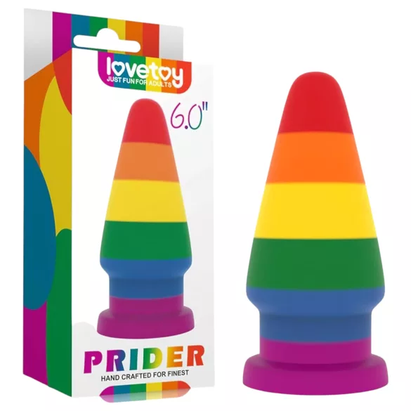 Lovetoy Prider - plug anal dilatateur - 15 cm (arc‑en‑ciel)