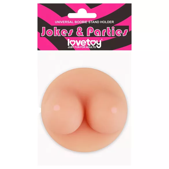 Lovetoy - support téléphone ventouse - poitrine réaliste beige