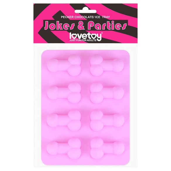 Moule à glaçons pénis rose