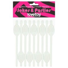 Lovetoy - paille lumineuse avec vagin (blanc)