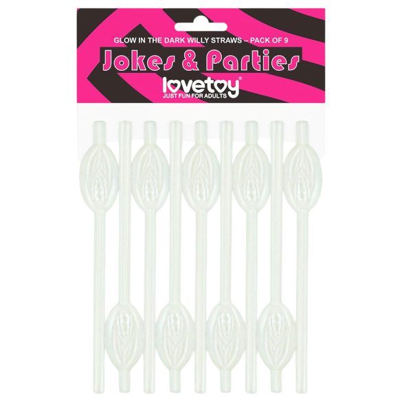Lovetoy - paille lumineuse avec vagin (blanc)