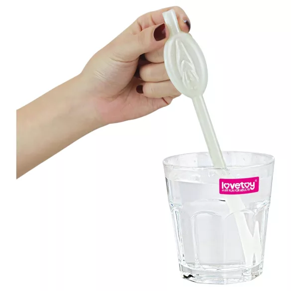 Lovetoy - paille lumineuse vagin - blanc