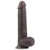 Lovetoy Sliding-Skin - dildo à double couche - 23cm (brun)