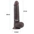 Lovetoy Sliding-Skin - dildo à double couche - 23cm (brun)
