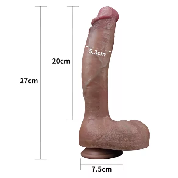 Lovetoy Nature Cock - gode réaliste à double couche - 26cm - couleur chair