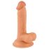 Mr. Rude - dildo ventouse réaliste avec testicules - 17cm (naturel)