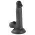 Mr. Rude - godemichet réaliste ventouse avec testicules - 17cm (noir)