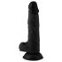 Mr. Rude - gode réaliste avec ventouse et testicules - 19cm (noir)