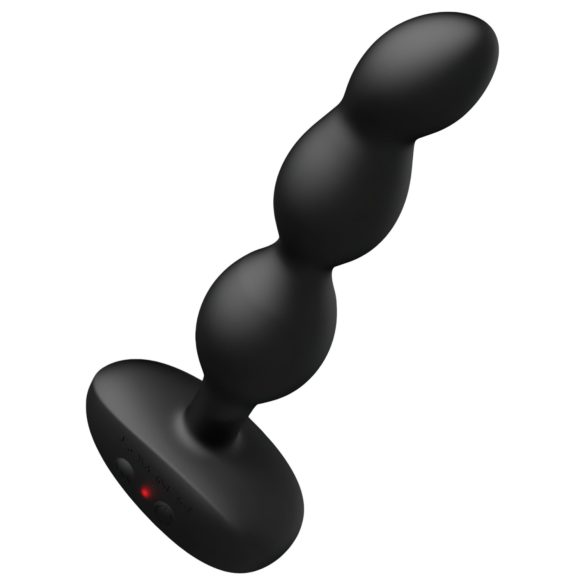Lovense Ridge - plug anal vibrant perlé connecté - silicone noir
