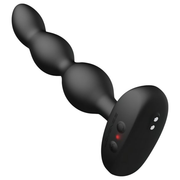 Lovense Ridge - plug anal vibrant perlé connecté - silicone noir
