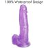 Jelly 8 de Tracy's Dog - Dildo ventouse avec testicules (violet)