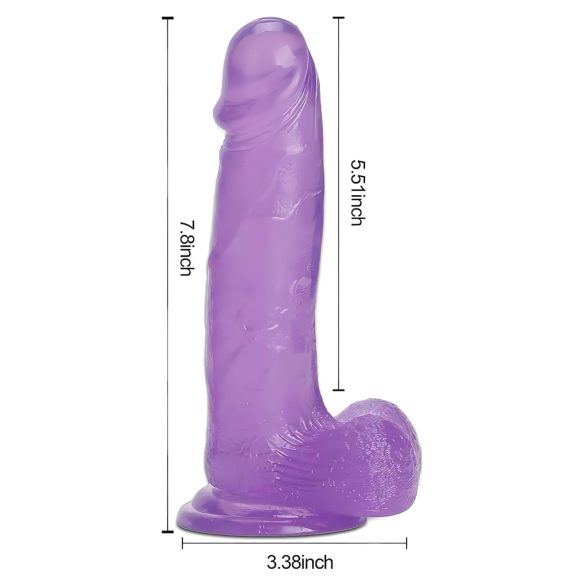 Tracy's Dog - gode ceinture ventouse avec testicules - silicone violet