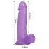 Jelly 8 de Tracy's Dog - Dildo ventouse avec testicules (violet)