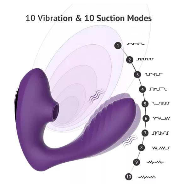 Tracy's Dog 2 - Stimulateur clitoridien et vaginal 2en1 - silicone violet