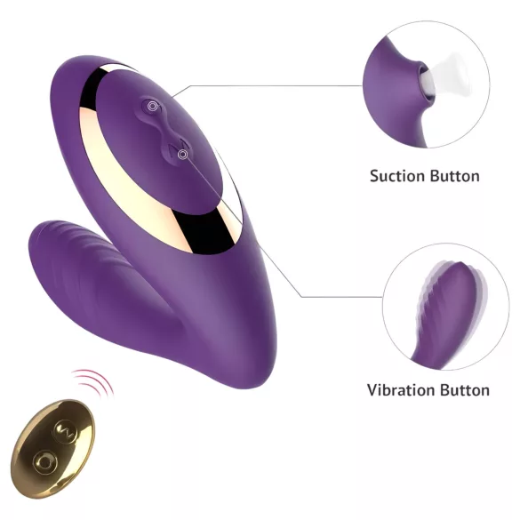 Tracy's Dog 2 - Stimulateur clitoridien et vaginal 2en1 - silicone violet