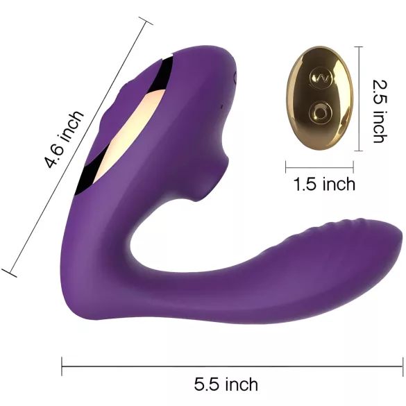Tracy's Dog 2 - Stimulateur clitoridien et vaginal 2en1 - silicone violet