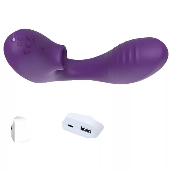 Tracy's Dog 2 - Stimulateur clitoridien et vaginal 2en1 - silicone violet