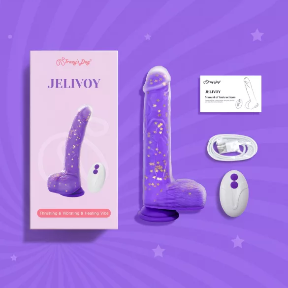 Tracy's Dog Jelivoy - godemichet réaliste vibrant - 22cm - violet