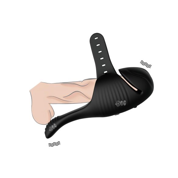 Leopard - stimulateur gland rechargeable (noir)