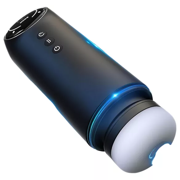 Leopard - masturbateur va-et-vient vibrant et aspirant - noir