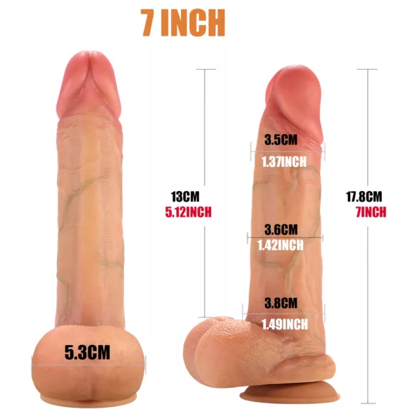 FeelSkin - gode ultra réaliste avec testicules - couleur chair (18,5 cm)