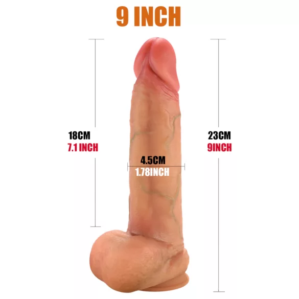 FeelSkin - gode réaliste avec testicules - couleur chair (23 cm)