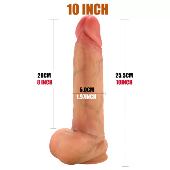 FeelSkin - gode ultra réaliste avec testicules (couleur chair, 22 cm)
