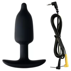 DG-LAB - plug anal en silicone conducteur bipolaire (noir)