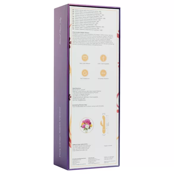 LOVISS Flower - vibromasseur point G à bras clitoridien (noir)