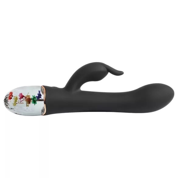 LOVISS Flower - vibromasseur point G à bras clitoridien (noir)