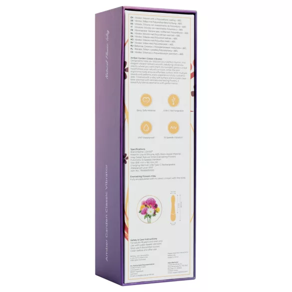 LOVISS Flower Amber - vibromasseur point G (noir)