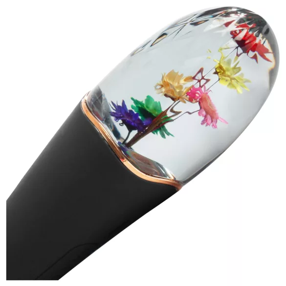 LOVISS Flower Amber - vibromasseur point G (noir)
